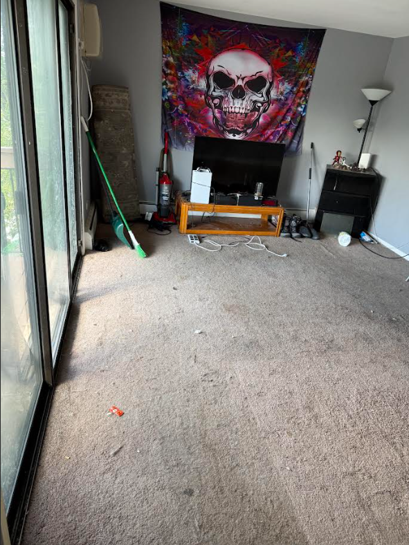 Living room following professional hoarding cleanup and debris removal by ServiceMaster Restore DCS.
