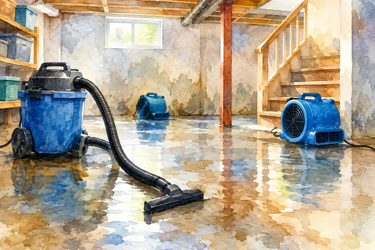 How to Dry a Flooded Basement After Water Damage